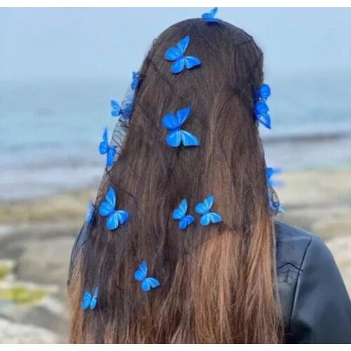 TOPQUEEN V63 British WOmen Wedding Veil Hairbands with Butterfly Princess Veil Girl Crown Headdress Accessories Fashion Headwear