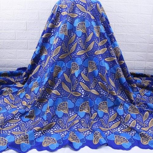 Zhenguiru 2020 High Quality African Nigerian Lace Fabric Punched Embroidery Swiss Voile Lace In Switzerland For Daily Wear A1813