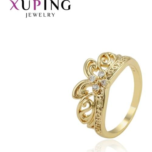 Xuping New Arrival Luxury Rings Four Synthetic Cubic Zirconia Engagement Gift for Women Vintage Jewelry 15882