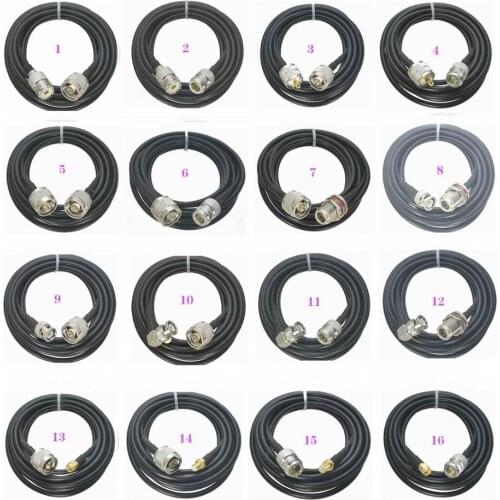 1Pcs RG58 N to UHF PL259 SO239 / N / BNC / SMA Male plug & Female jack Straight RF Jumper pigtail Cable 6inch~20M