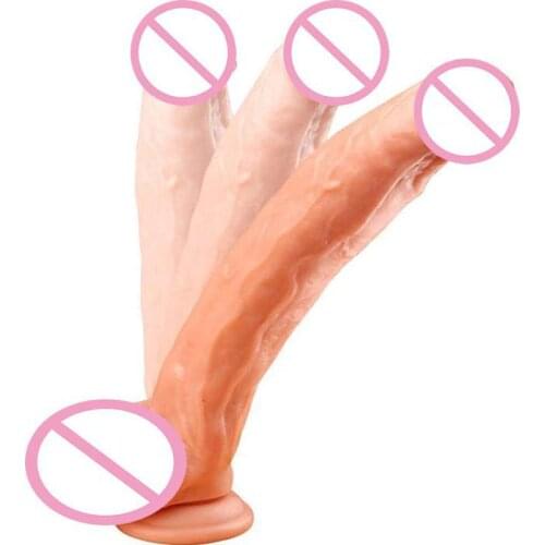 12.6inch Very large and the simulation dildos realistic flexible flesh penis for woman