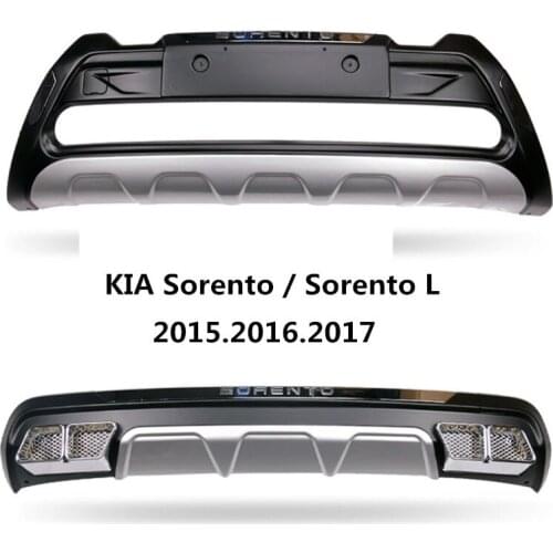Auto BUMPER GUARD For KIA Sorento / Sorento L 2015.2016.2017 High Quality Brand New ABS Guard Plate Front + Rear Car Accessories