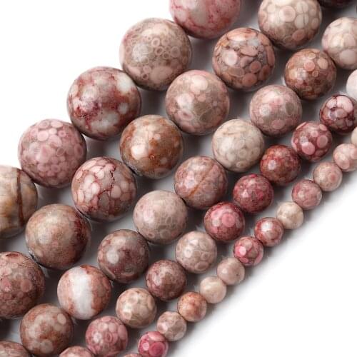 Natural Sotne Beads Red Coral Jades Round Loose Spacer Bead for Jewelry Making DIY Charm Bracelet Accessories 4/6/8/10/12mm