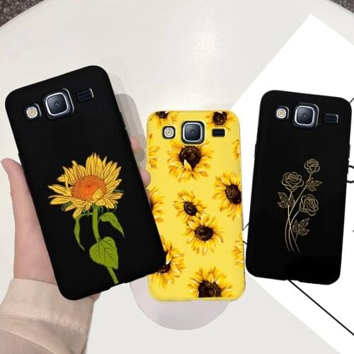 For Samsung Galaxy J3 2016 Case SM-J320F Fashion Sunflower Girls Phone Cases For Samsung J3 2016 J320 J320F 5.0'' Soft TPU Cover