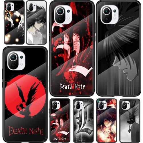 Tempered Glass Cover Anime Death Note For Xiaomi Mi 11 11i 10T CC9E CC9 9T Note 10 Ultra Pro Lite 5G Phone Case