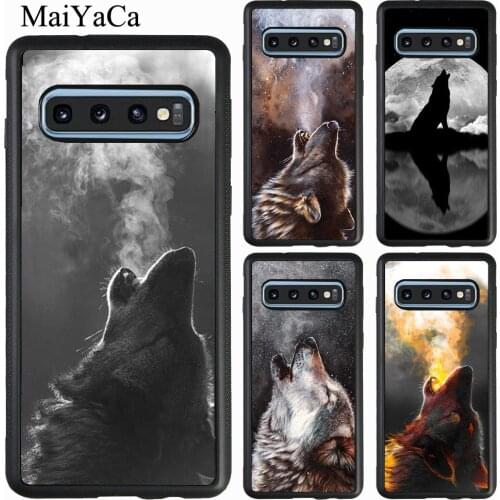 Wolf Howling Case For Samsung Galaxy S20 Plus S10 S9 Note 20 Ultra A51 A71 A31 A21S A20e A40 A50 A70 M31