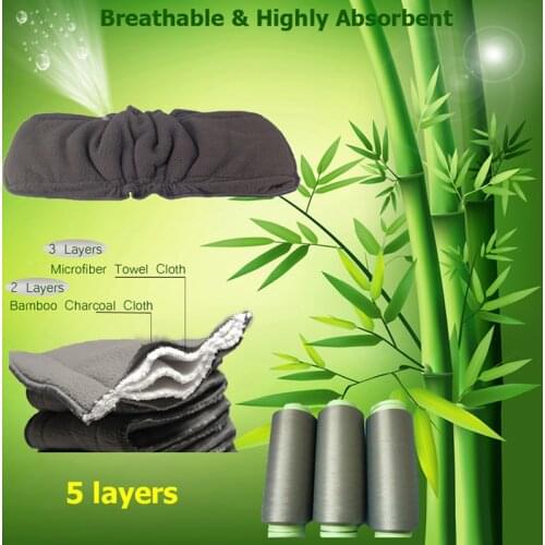 Baby Care Newborn Bamboo Diaper Inserts Washable Liner Toddler Infant 5 Layers Bamboo Charcoal Nappies Reuseable Changing Mat