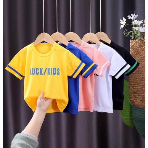 Kids Boy Girl T-Shirts Short Sleeve Childrens Tees Baby Girl Tops O-Neck Cartoon Casual Girl T Shirts Children Clothes Summer