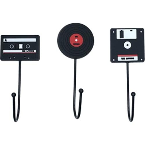 Retro Tape Disk Hook Home Decoration Solid and Stable for Hanging Clothes Cap and Small Objects Holder