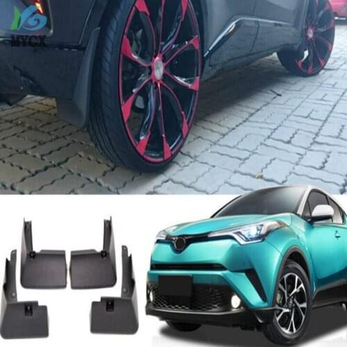 For Toyota C-HR CHR 2016 2017 2018 Car Styling Exterior Black Mud Guard Mud Guard Fenders Splash Flaps Cover 4PCS