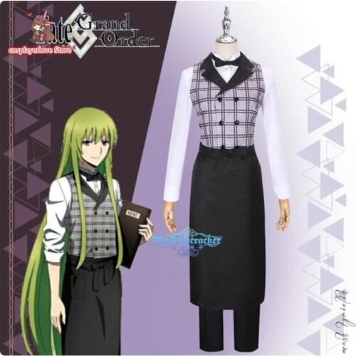 Fate/Grand Order FGO Kingu Sweets Paradise Coffee Maid costume Cosplay Custom Made costume Halloween Christmas Costume