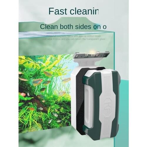 Fish tank cleaning artifact Super magnetic brush cleaning tools Algae scraper without dead ends aquarium cleaner accessories