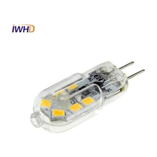 IWHD 10pcs/lot New Style G4 LED Bulb 2W 180LM LED Bi-pin Light Bulb 12xSMD2835 LED Clear Milky Cover High Bright Spotlight