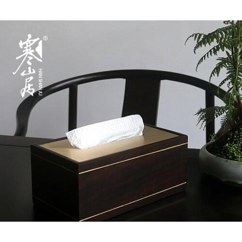 Storage Square Wooden Tissue Box Holder Container Napkin Toilet Tissue Holder Retro Rolling Servilletero Tissue Boxes BY50TB