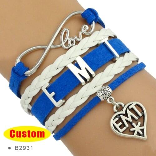 Medical Infinity Love Pharmtech Pharmacy Pharmacist EMS Nurse EMT Emergent Medical Assistant Technician Bracelets for Women