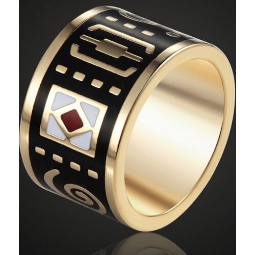 Blucome Statement Punk Stainless Steel Rings For Men Jewelry Women Scarf buckle Bijoux Copper Bridal Accessories Mujer Anel