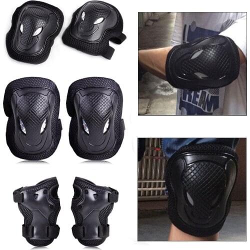 New 6Pcs Elbow Knee Wrist Pads Sports Skating Rollerblading Protective Guard Brace