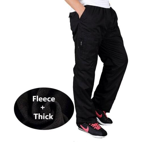 New 2018 Men Double Layer Winter Warm Men Thick Pants Fleece Military Army Camouflage Tactical Cotton Trousers Baggy pants 6XL