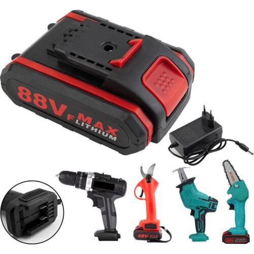 20V Rechargeable Lithium Ion Battery for Electric Saw/Drill/Pruning Shears Power Supply Battery EU Plug