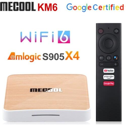 Mecool KM6 deluxe edition Amlogic S905X4 TV Box Android 10 4GB 64GB Wifi 6 Google Certified BT5.0 1000M 4GB 32GB Smart TV Box