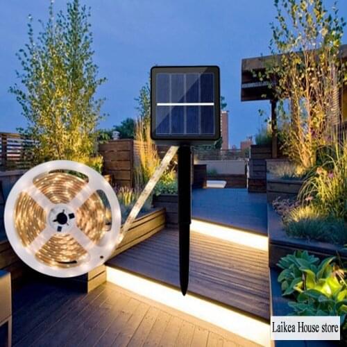 Solar Led Strip Waterproof IP65 Tape Ribbon Outdoor Lighting Decorations 67X67/80X80/95X102mm For Household Garden Decors