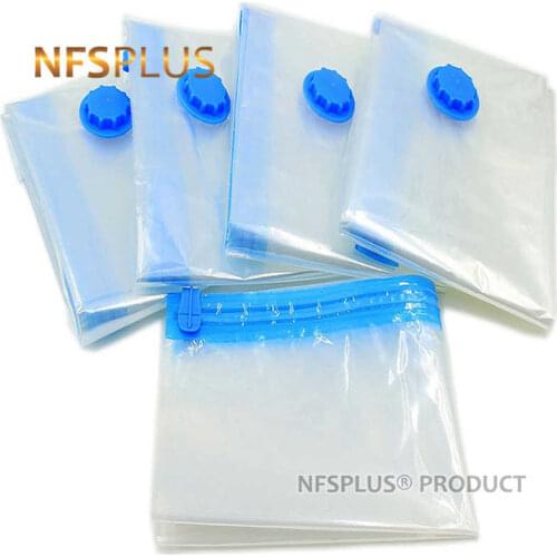 5PCS Vacuum Storage Bag for Cloth Quilt Under Bed Storage Underbed Wardrobe Transparent Air Pump Foldable Compressed Vacuum Bags