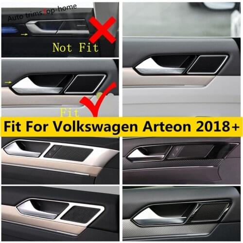 Yimaautotrims Inner Door Pull Doorknob Handle Hand-clasping Bowl Stainless Steel Cover Trim For Volkswagen Arteon 2018 - 2020