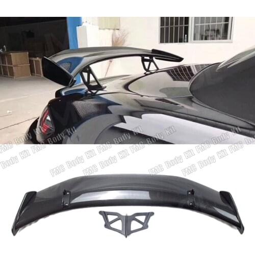 Real Carbon Fiber Rear Spoiler Tail Wings For Porsche Cayman 981 986 987 718 GT4 GT 2016 2017 2018 2019 Car External Decoration