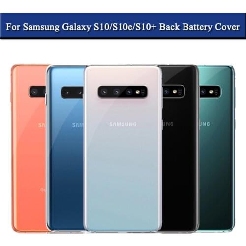 Back Battery Cover For Samsung Galaxy S10 S10e S10 Plus S10+ Rear Door Housing Case Camera Glass Lens Replacement Part Assembly