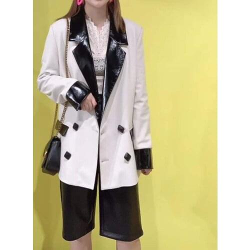 Ladies Jackets Sheepskin Women Coat Spring Genuine Leather Jacket 2021 New Fashion Turn-Down Collar Clothes Short Style