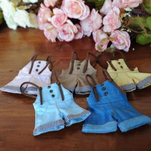 1/6 Fashion jeans Casual Wear Clothes For Blyth Dolls bibs Suspender Trousers T-Shirt for Blyth For Licca 1/6 Dolls Accessories