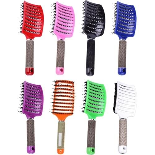 1 Pcs Detangling Hair Brush Men Women Hair Scalp Massage Comb Bristle Hairbrush Wet Curly Detangle Hair Brush