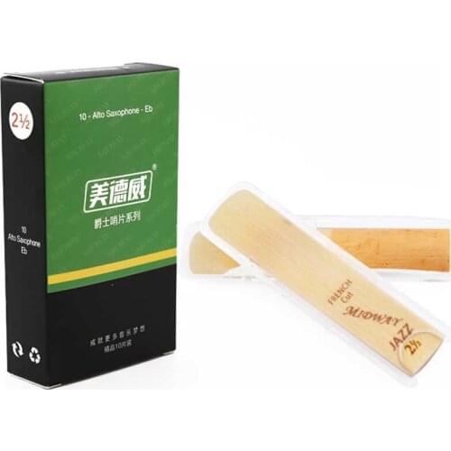 10 Pieces NO 2.5 Sachs Jazz Alto reed single clip jazz saxophone reeds profession Eb saxphone reeds single reed wind instrument