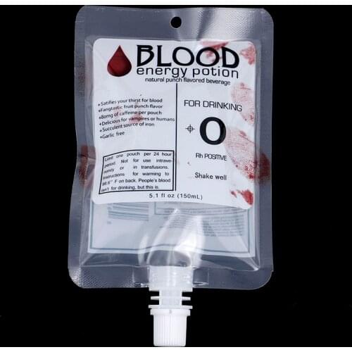 10pcs Halloween Cosplay Drink Bags Blood Pouch Props Zombie Beverage Drink Bags