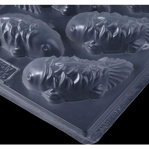3D Koi Fish Plastic Cake Chocolate Mould Jelly Handmade Sugarcraft Mold DIY P15D
