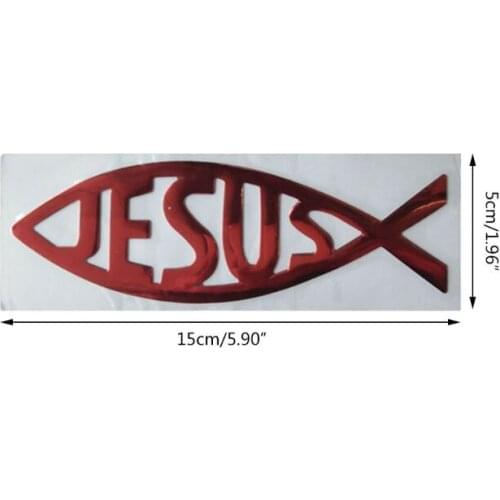 G5AD Jesus Fish 3D Car sticker Soft PVC Chromed Emblem Badge Car Styling Decoration Waterproof Decal Christian Decal Sticker