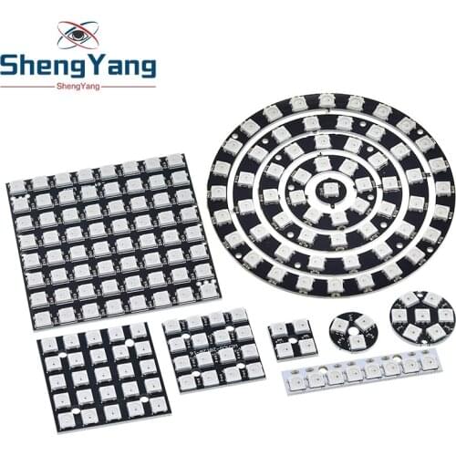 4 8 12 16 channel WS2812 WS2812B WS 2811 5050 RGB LED Lamp Panel Module 5V 1Bit 4Bit 8Bit 12Bit 16Bit 24Bit Rainbow LED Precise