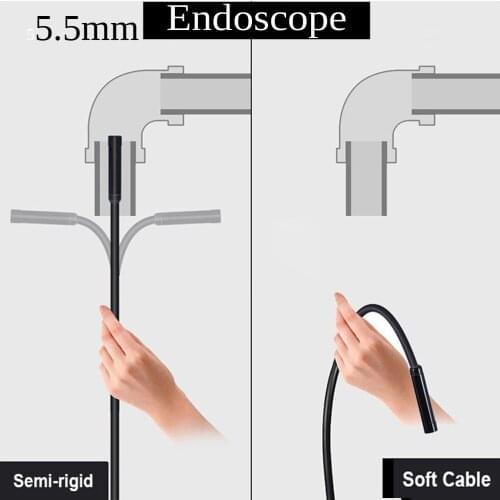 5.5MM Lens 1M/1.5M/2M/5M Hard Cable Android USB Endoscope Camera Led Light Borescopes Camera For PC Android Phone