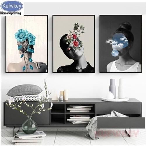 "Butterfly Flower woman"5D DIY Diamond Painting Full square round Diamonds Cross Stitch New 2019 Embroidery Diamond mosaic