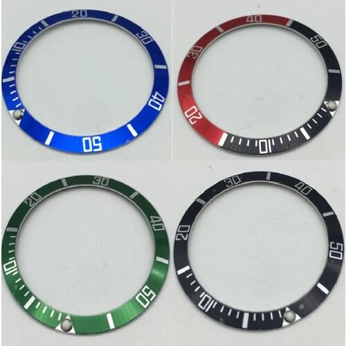 37.5mm Aluminum Alloy Watch Bezel Insert For Submariner Seiko SKX007/009/011 Series Replacement Accessories 4 Colors Optional