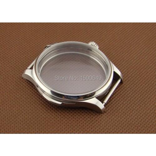 Parnis 44mm stainless steel case with Screw fit mechanical eta 6497 6498 st36 movement watch P155