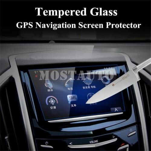 For Cadillac SRX Tempered Glass GPS Navigation Screen Protector 2013-2015 1pcs Car Accessories Interior Car Decor Car Trim