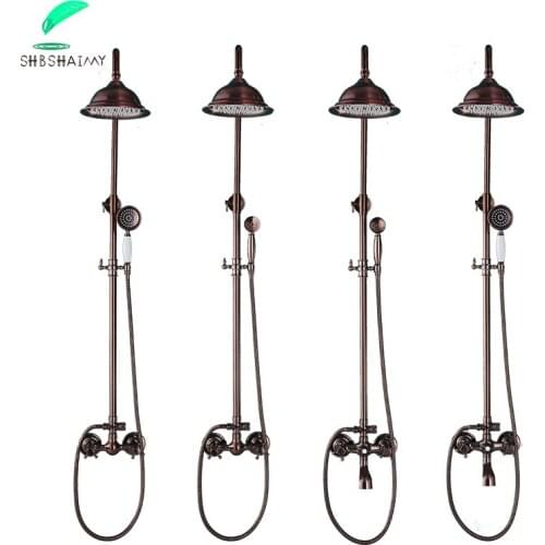 Bathroom Shower Faucet Shower System Rain Shower Bronze Taps and Shower for bath shower head set
