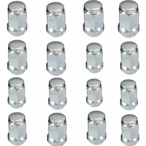 16pcs 8pcs M12x1.5 Locking Alloy Steel Car Wheel Anti-theft Nuts 60 Degree Bolt for VW for FORD Sliver