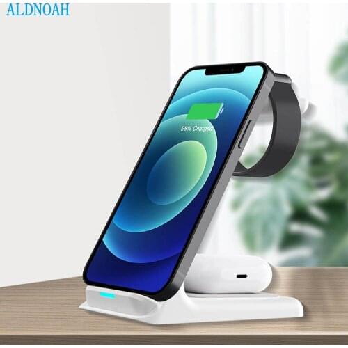 3 in 1 Induction Qi Wireless Charger Fast Charging Holder For iPhone 12Pro MAX/11/Xs Samsung For Apple Watch Charger Airpods Pro