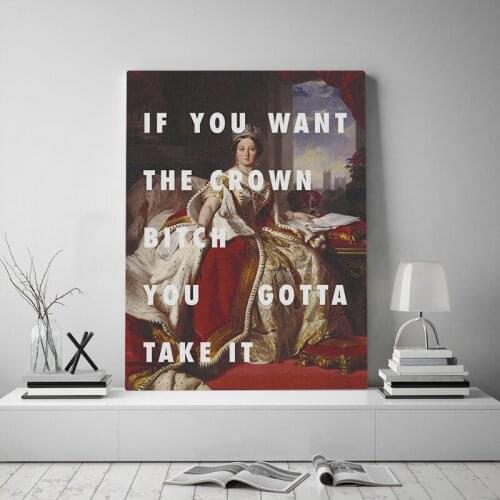 Queen Victoria quotes Classical art Framed Wooden Frame Canvas poster Painting wall Art decor room Study Home Decoration Prints