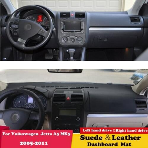 For Volkswagen VW Jetta 5 A5 MK5 2005 2006 2007 2008 -2011 Leather Dashmat Dashboard Cover Pad Dash Mat Carpet Accessories Suede