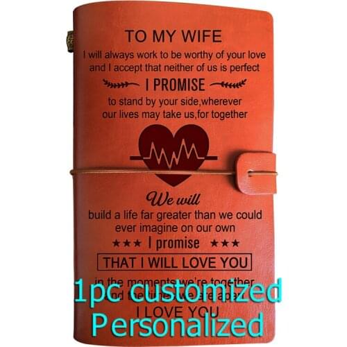 Engraved Leather journal personalized gifts to my husband BJ184 Customized Notebook A5 Dropshipping Supplier US Store Diary
