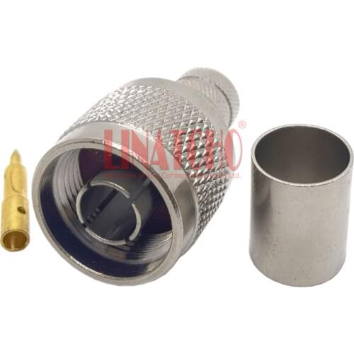 10 pcs brass RF rg213 rg8u cable n male connector n type for lmr400 cable connector