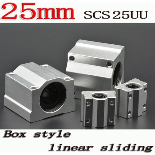 2pcs/lot SC25UU SCS25UU 25mm Linear Ball Bearing Linear Motion Bearing Slide For CNC Free Shipping